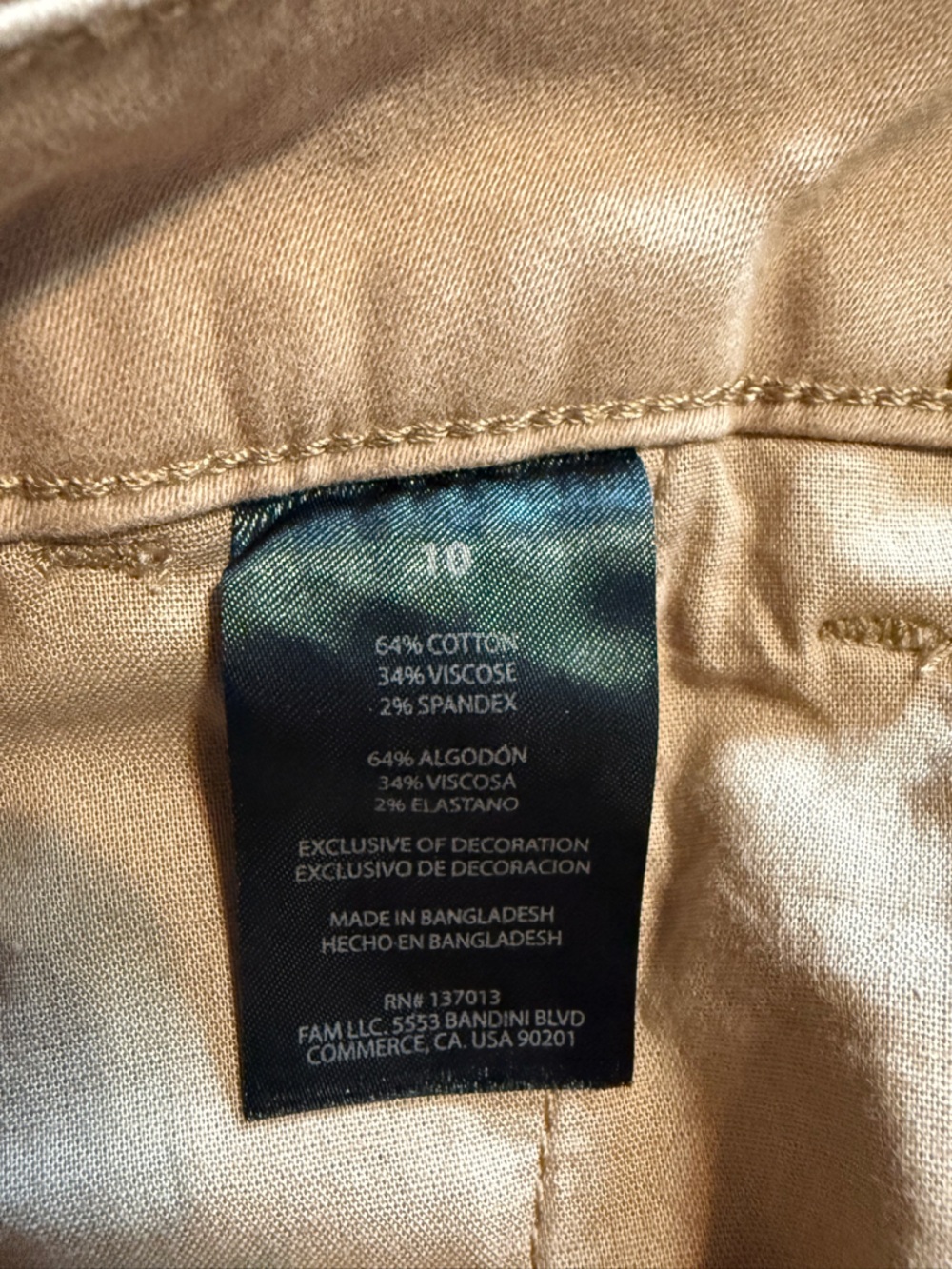 NWT Banana Republic Women’s Chino Shorts in Tan - Picture 8 of 8